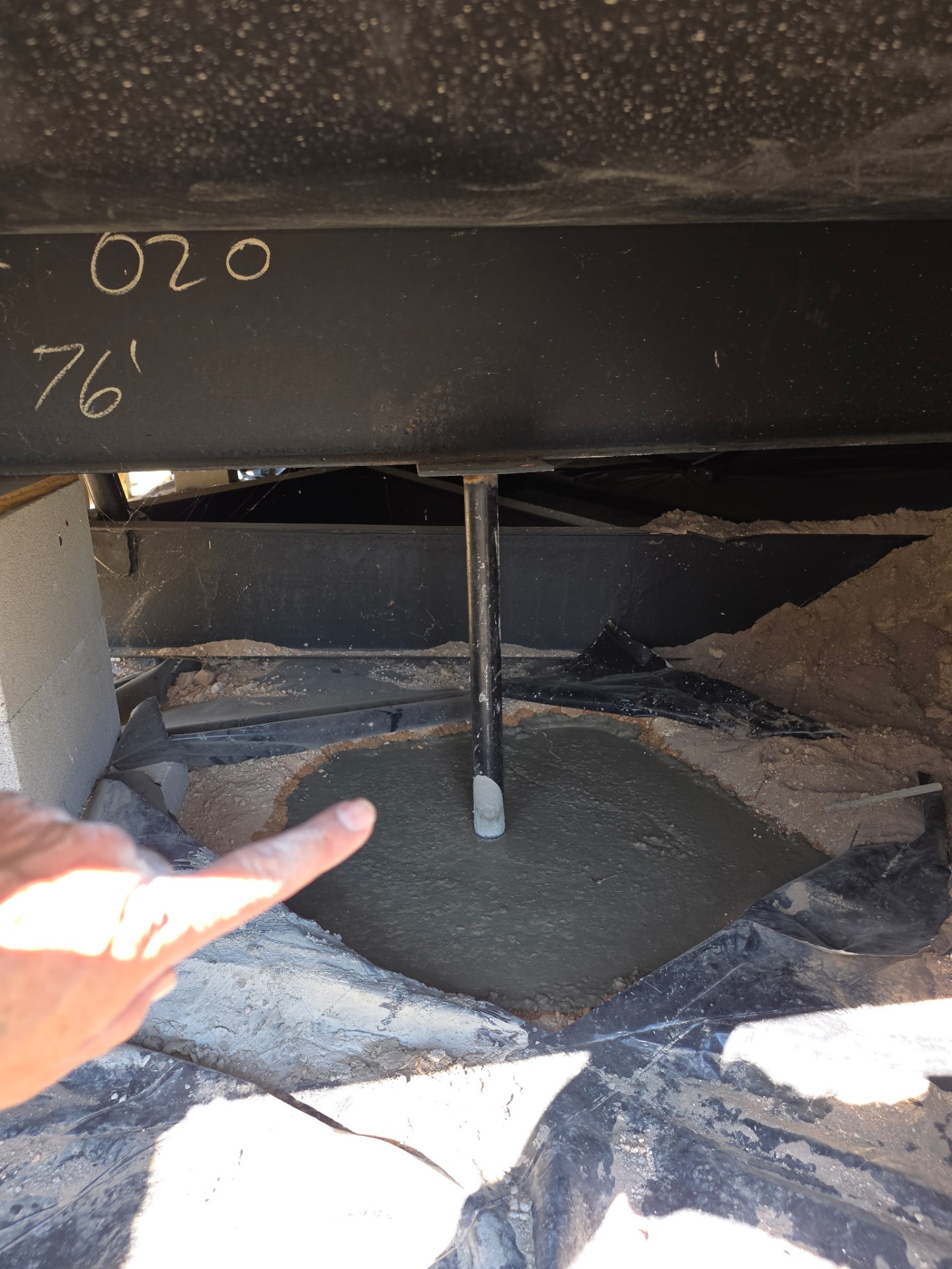 Pier and beam support system rebuilt beneath a double-wide manufactured home